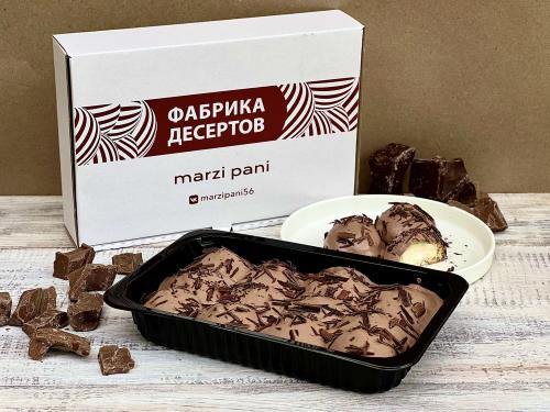 Профитроли 12 шариков Шоколадный мусс - Сливочный крем