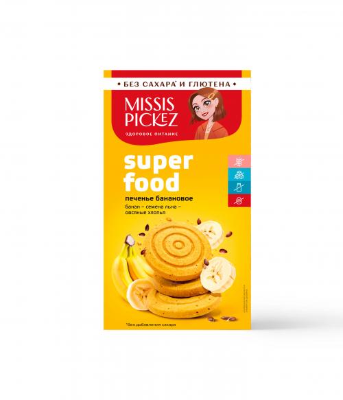 Печенье банановое Superfood Missis Pickez без сахара и глютена