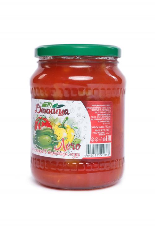 Лечо (перец сладкий в томатном соусе) "Денница" 0,72