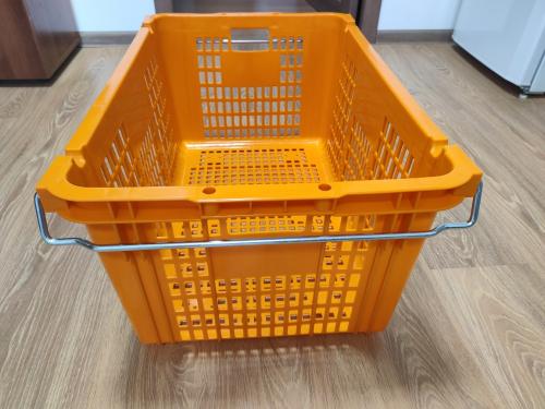 Корзина 78-83л, пищевая, пластиковая перфорированная усиленная