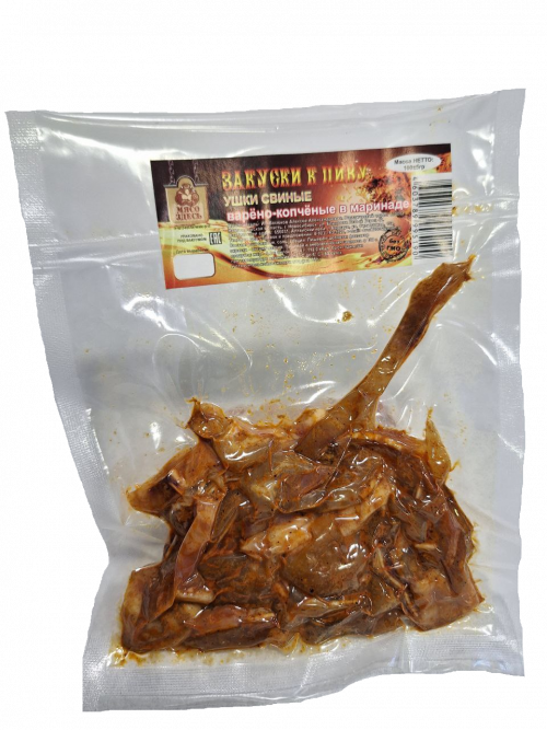Ушки свиные варёно-копченые в маринаде 100 г