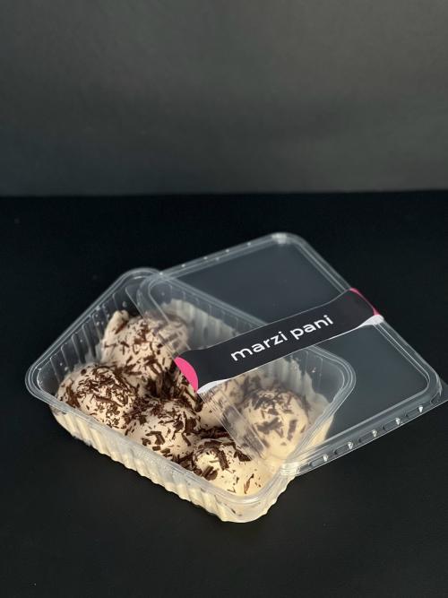 Профитроли 6 шариков Шоколадный мусс - Сливочный крем 