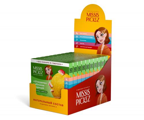 Печенье-мюсли "Штрудель" с яблоком и корицей Missis Pickez без сахара и глютена