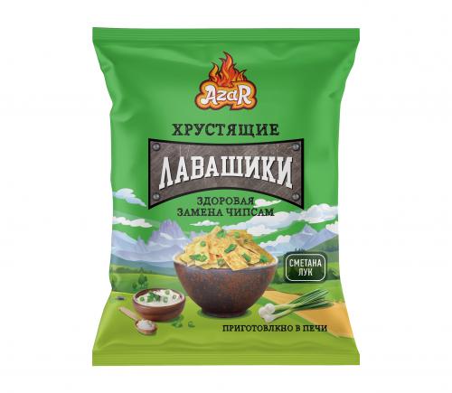 Лавашики ТМ Azar со вкусом сметаны с луком