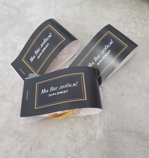 Печенье с предсказанием брендированное оберткой