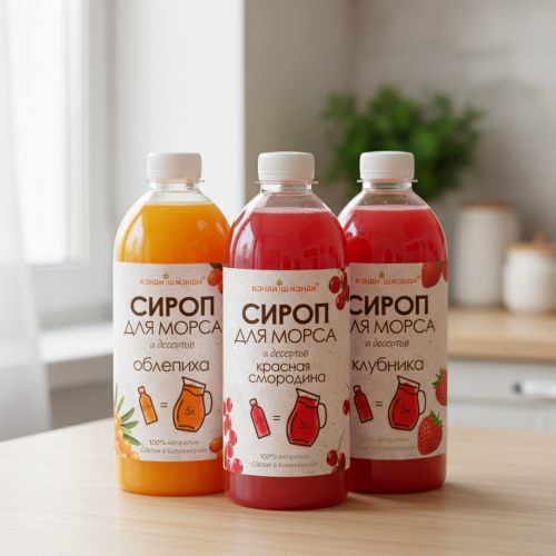 Натуральные ягодные сиропы 0,5л и 5 л. для мосов и десертов